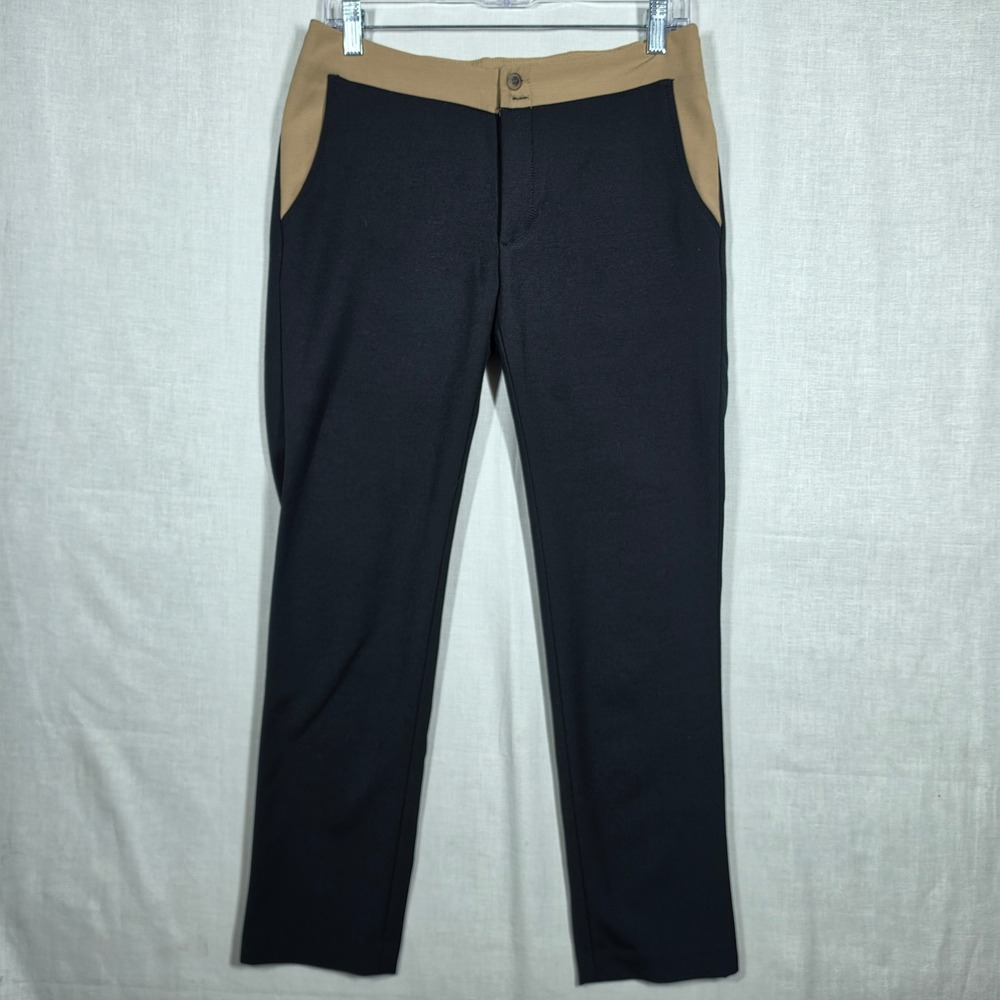 Cartonnier Trousers Womens 4 Pants Office Work wear Colorblock Slim Raw Hem